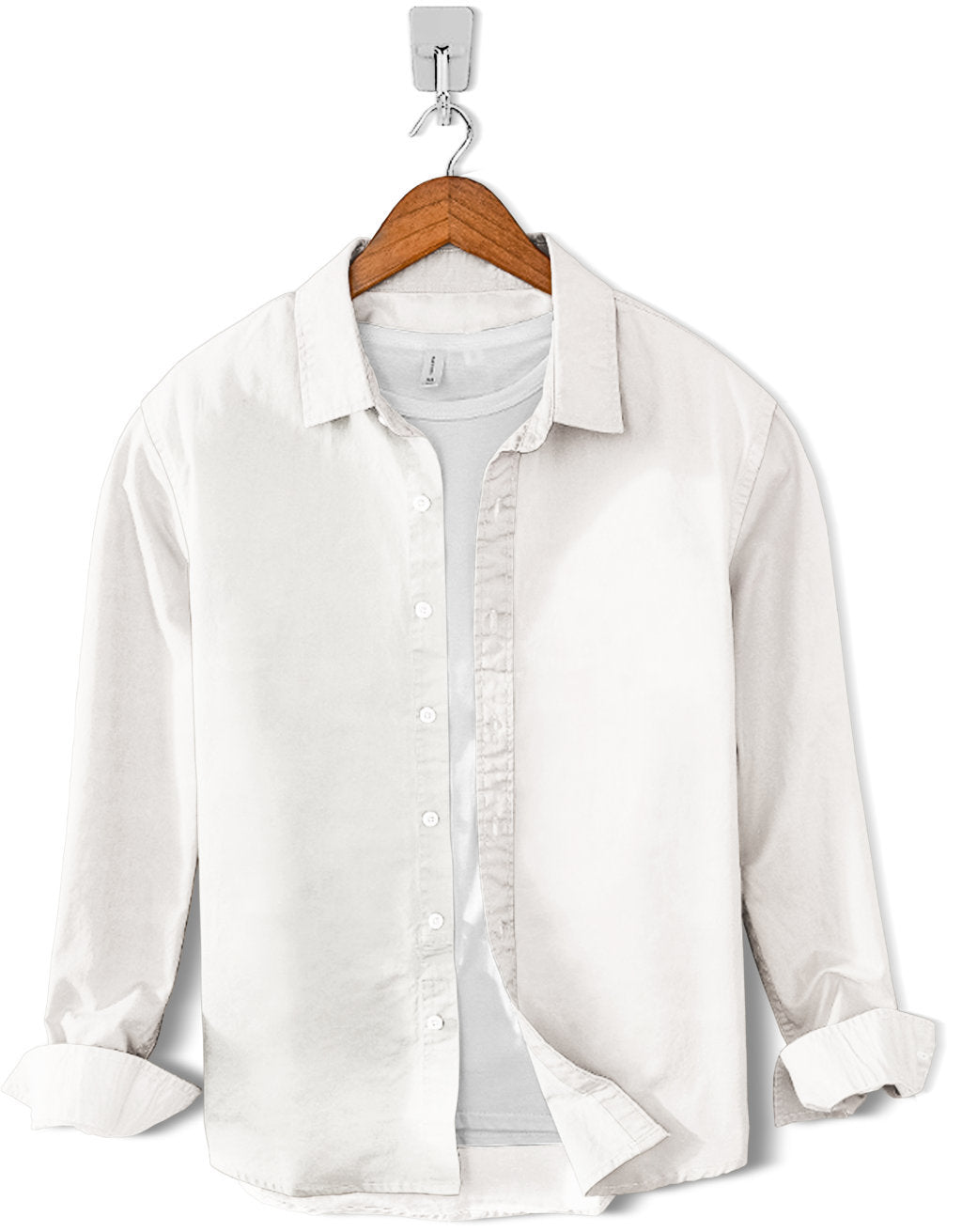 Casual Shirt-Cotton Chambray White – Gazbo Fashion